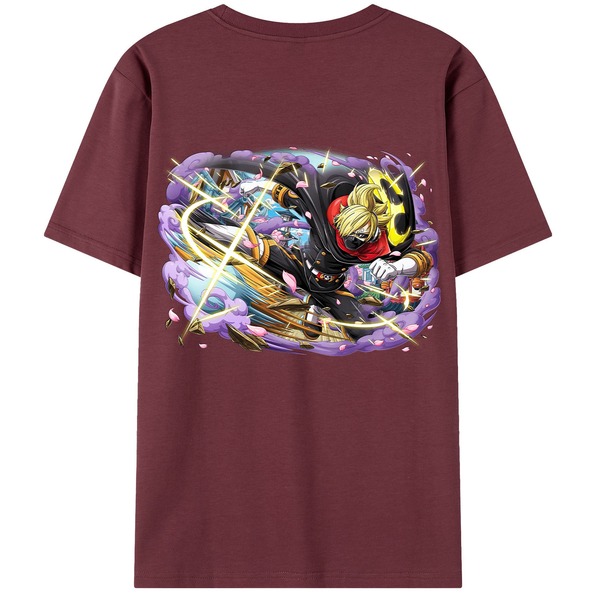 ワンピース サンジ ONE PIECE Sanji 綿100％半袖Tシャツ（背面プリント）